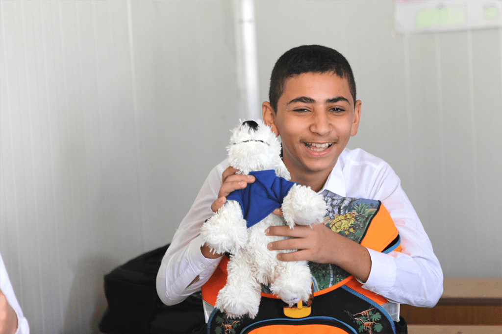 Child receives new toy