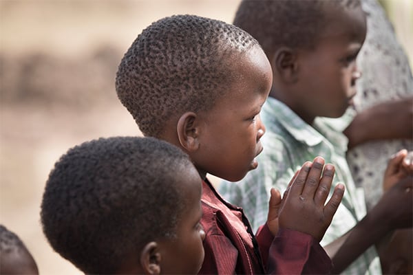 Children praying